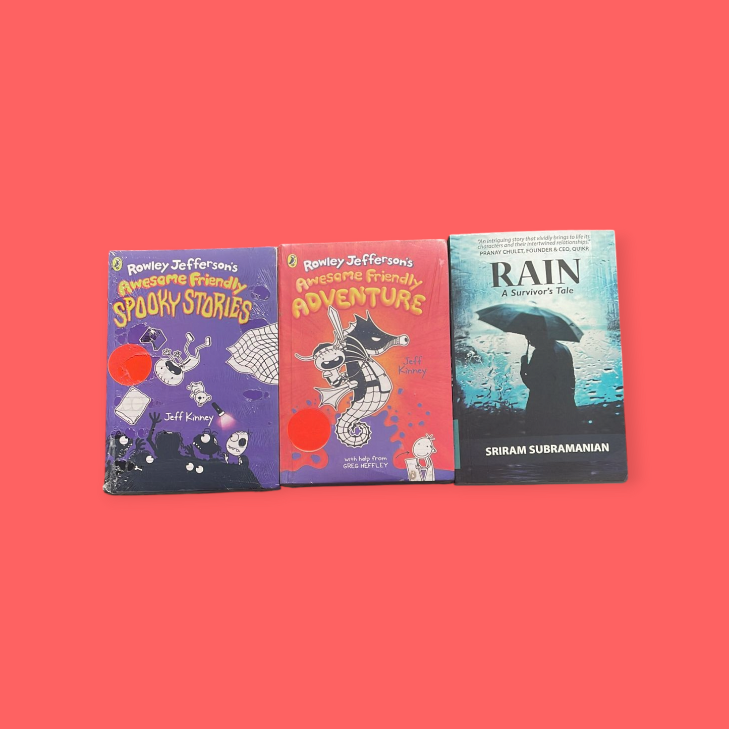 3 Fiction Book Combo (rowley jefferson 2 books + The Rain )