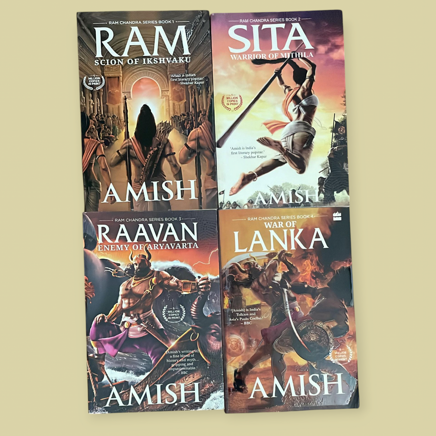 Ram Chandra Series 4 Books Collection Set (Ram, Sita, Raavan, War of Lanka)  (Paperback, Tripathi Amish)